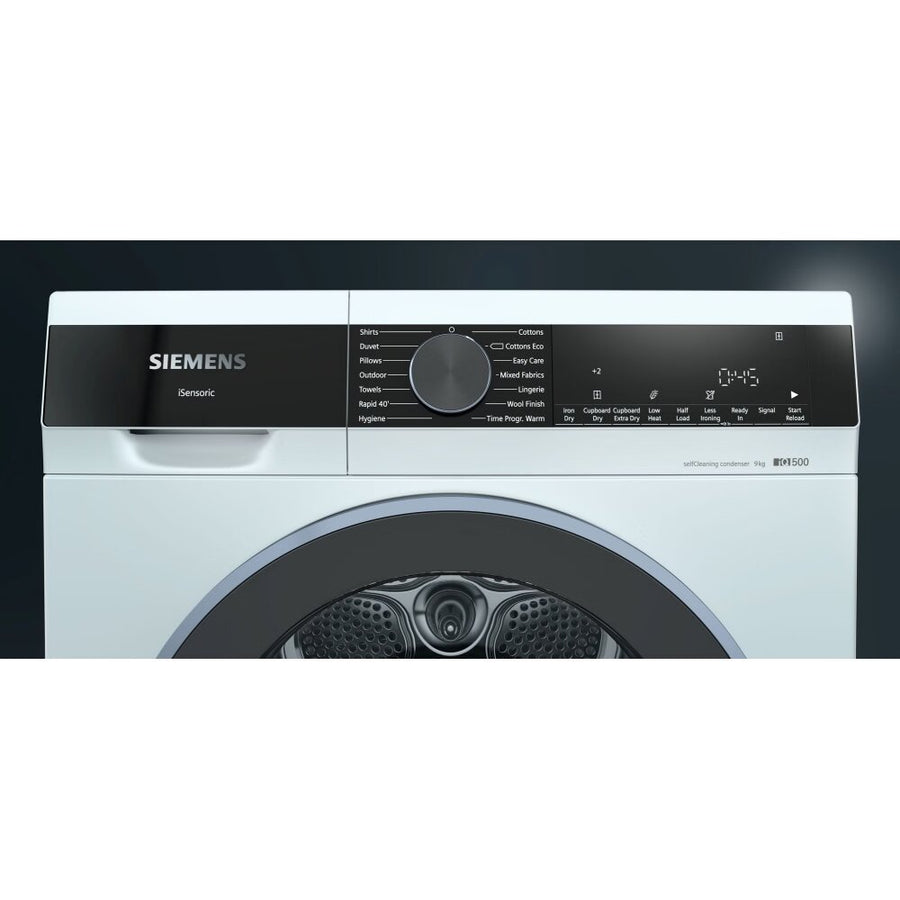 Siemens iQ500 WQ45G209GB 9kg Heat Pump Condenser Tumble Dryer [Free 5-year parts & labour guarantee]