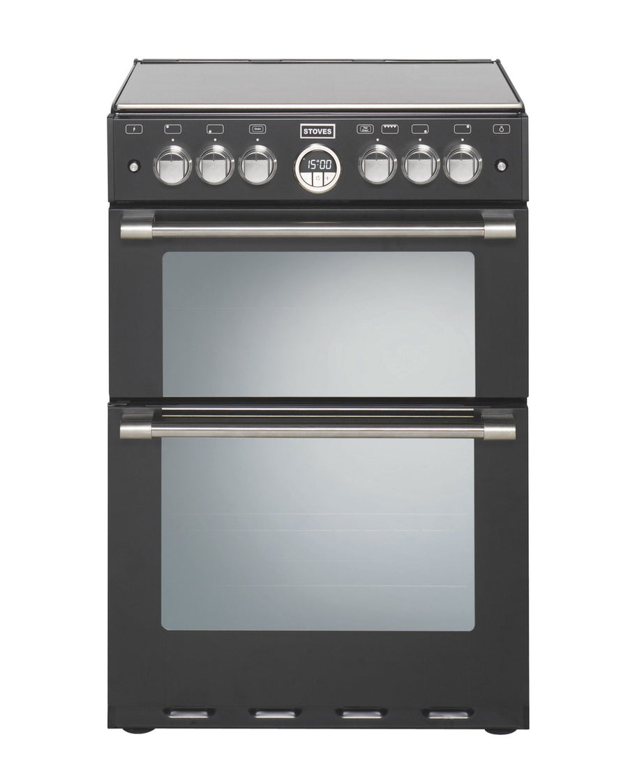 sterling 60cm black cooker 