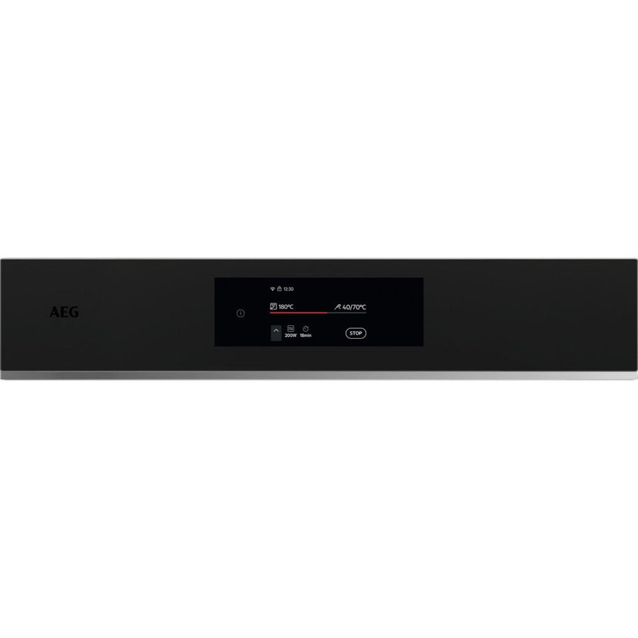 AEG 8000 TK8NK721T built-in Microwave & Oven - Matt Black/Steel Handle