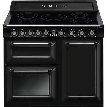 Smeg TR103iBL2 100cm Induction Victoria Range Cooker - Black [Free 5-year parts & labour guarantee]