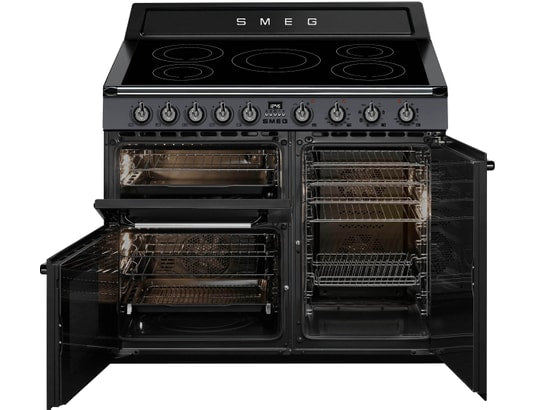 Smeg TR103iGR2 100cm Victoria Induction Range Cooker - Slate Grey [Free 5-year parts & labour guarantee]