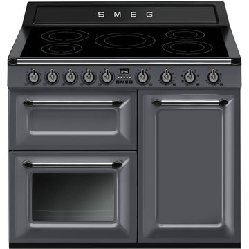 Smeg TR103iGR2 100cm Victoria Induction Range Cooker - Slate Grey [Free 5-year parts & labour guarantee]
