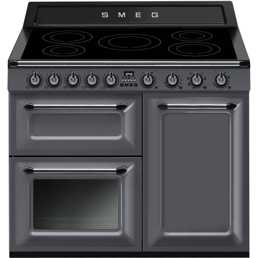 Smeg TR103iGR2 100cm Victoria Induction Range Cooker - Slate Grey [Free 5-year parts & labour guarantee]