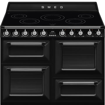Smeg TR4110IBL2 110cm Victoria Range Cooker with Induction Hob - Black [Free 5-year parts & labour guarantee]