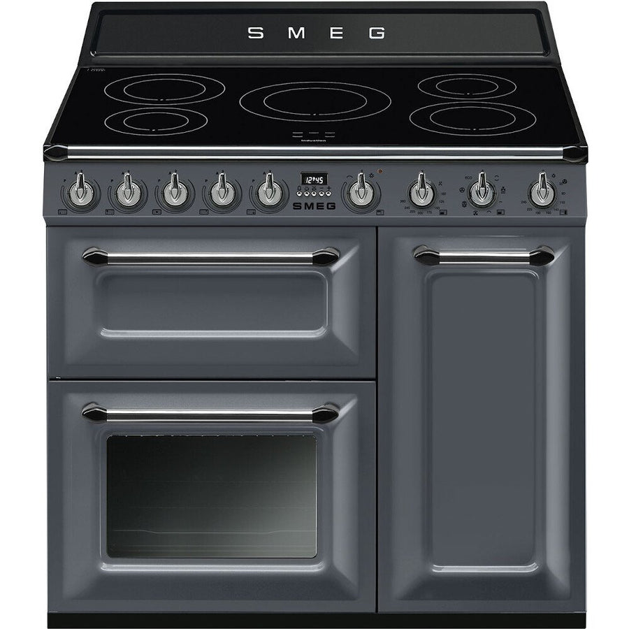 Smeg TR93IGR2 Victoria 90cm Induction Range Cooker in Grey [5 YEAR GUARANTEE]