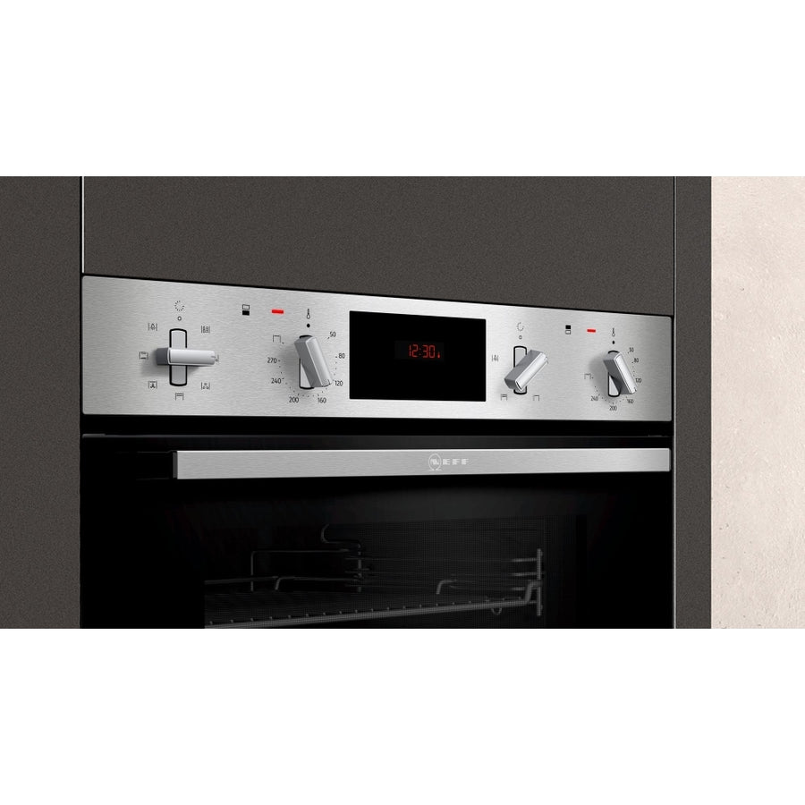 Neff N30 U1GCC0AN0B CircoTherm® Built-In Double Oven In Stainless Steel