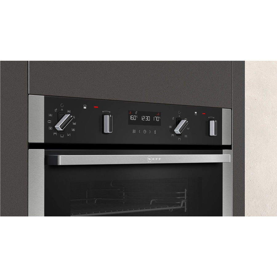 Neff U2ACM7HH0B Pyrolytic Built-In Double Oven - Stainless Steel