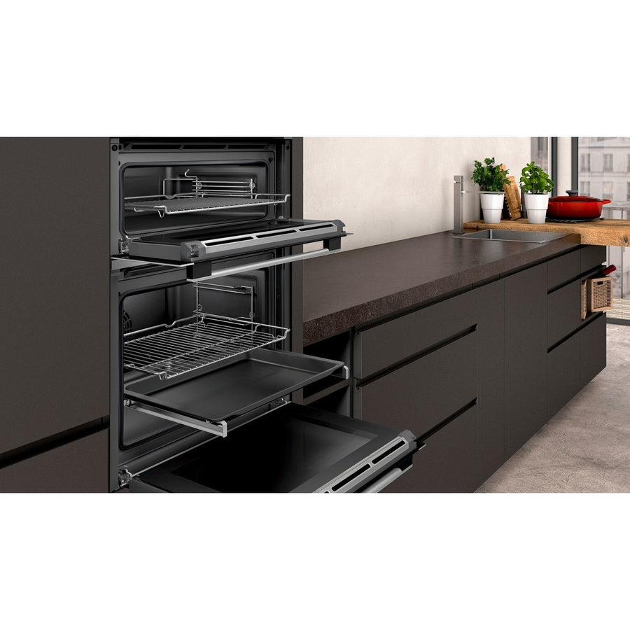 Neff U2ACM7HH0B Pyrolytic Built-In Double Oven - Stainless Steel