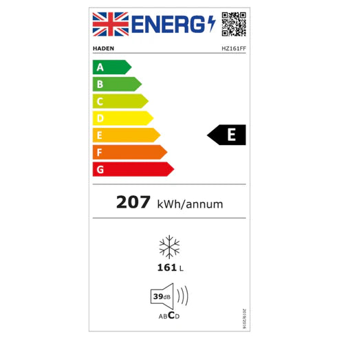 Haden HZ161FF 55cm Tall No Frost Freezer