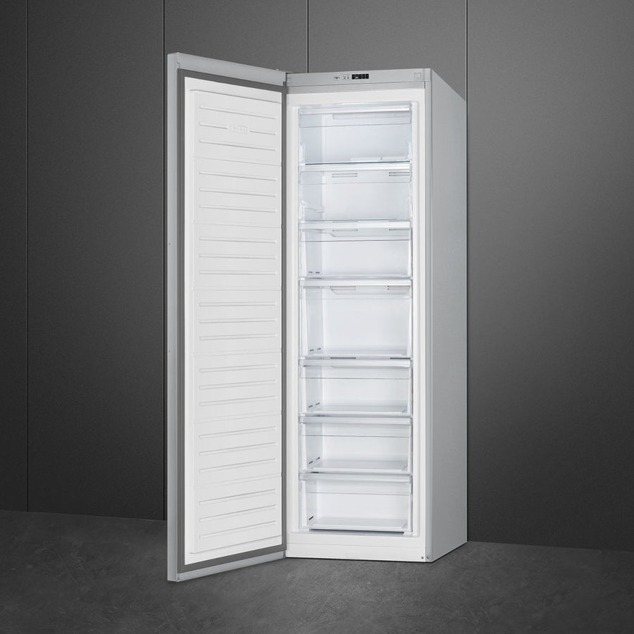 Smeg UKFF18EN2HX Frost Free Tall Freezer - Stainless Steel