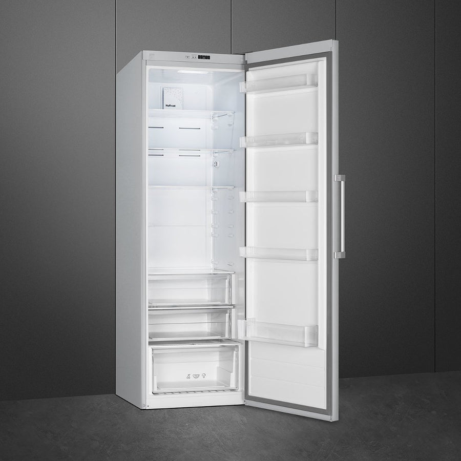 Smeg UKFS18EV2HX Freestanding Larder Fridge - Stainless Steel
