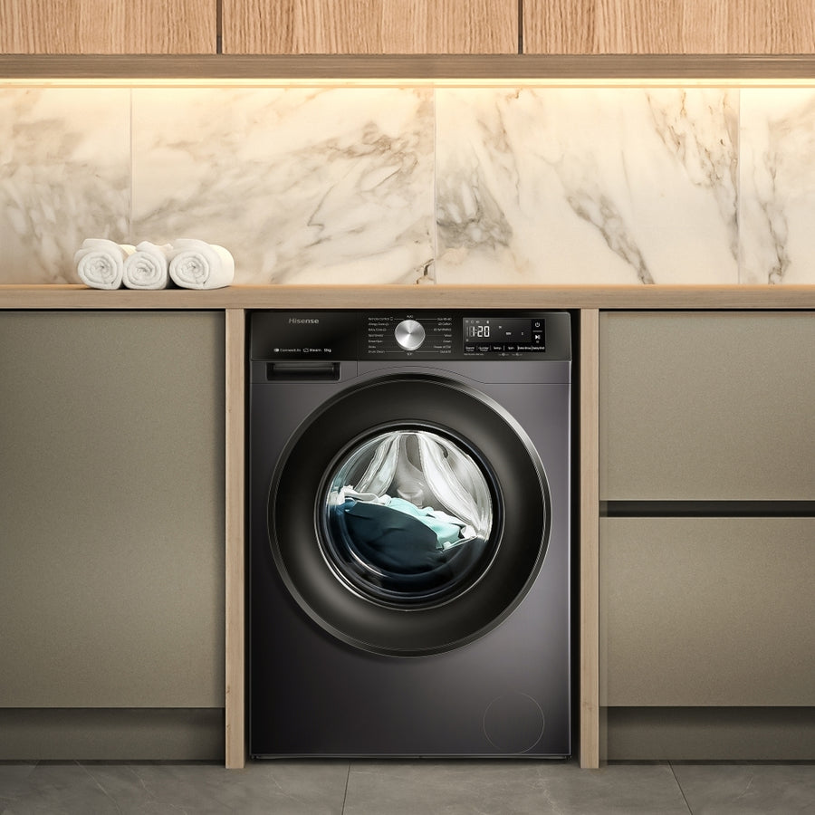 Hisense WF3S1243BB3 3S Series 12kg 1400rpm Washing Machine - Black
