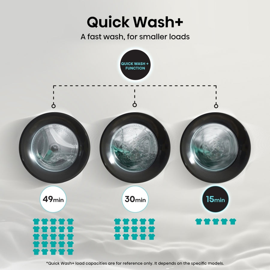 Hisense WF3S1243BB3 3S Series 12kg 1400rpm Washing Machine - Black
