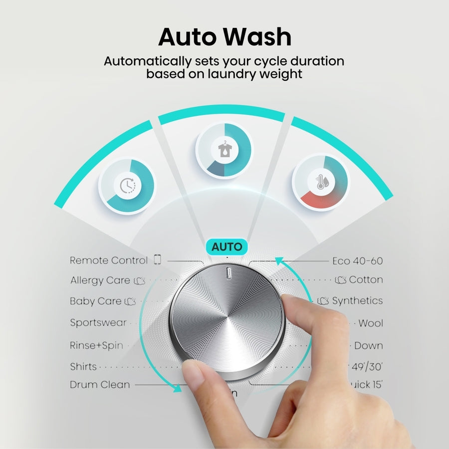 Hisense WF3S904BB3 3S series 9kg 1400rpm washing machine - Black