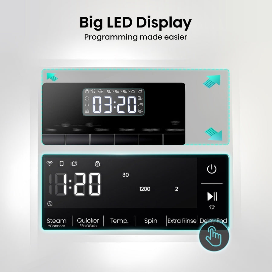 Hisense WF3S904BB3 3S series 9kg 1400rpm washing machine - Black