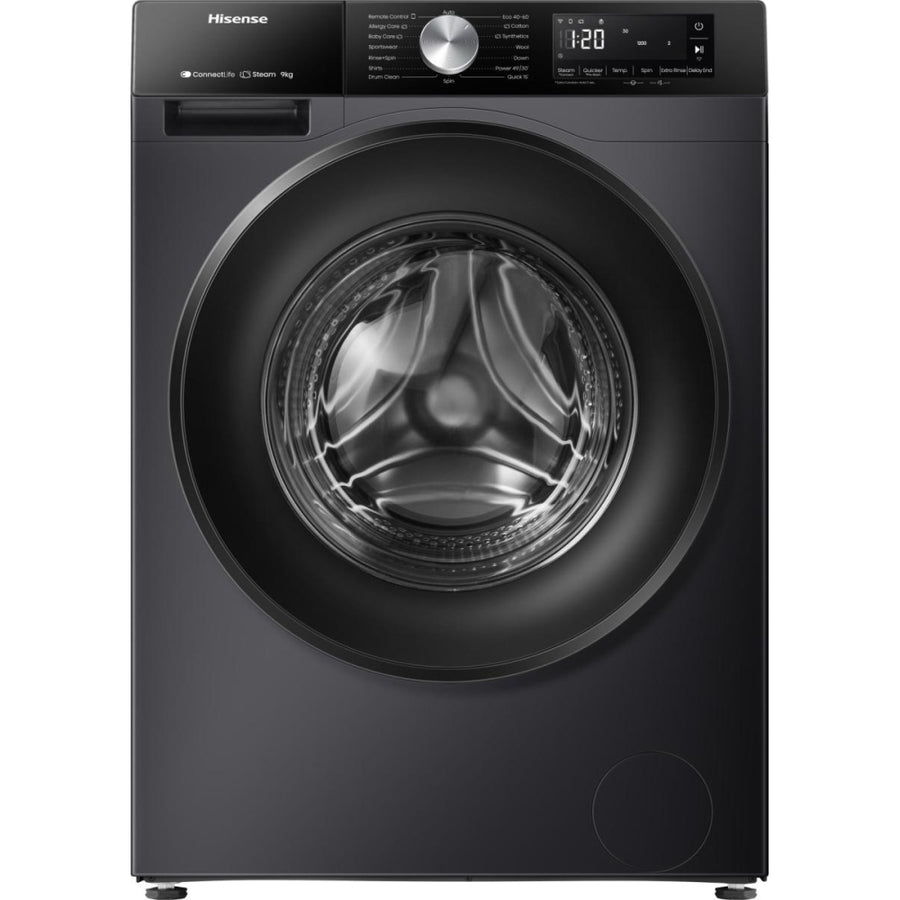 Hisense WF3S904BB3 3S series 9kg 1400rpm washing machine - Black