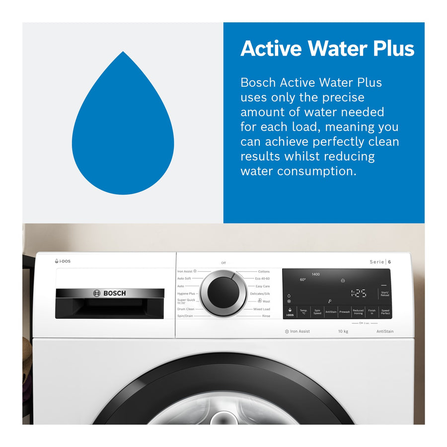 Bosch Series 6 WGG244ZCGB SpeedPerfect 9kg 1400rpm Washing Machine - Graphite [Free 5-year guarantee]
