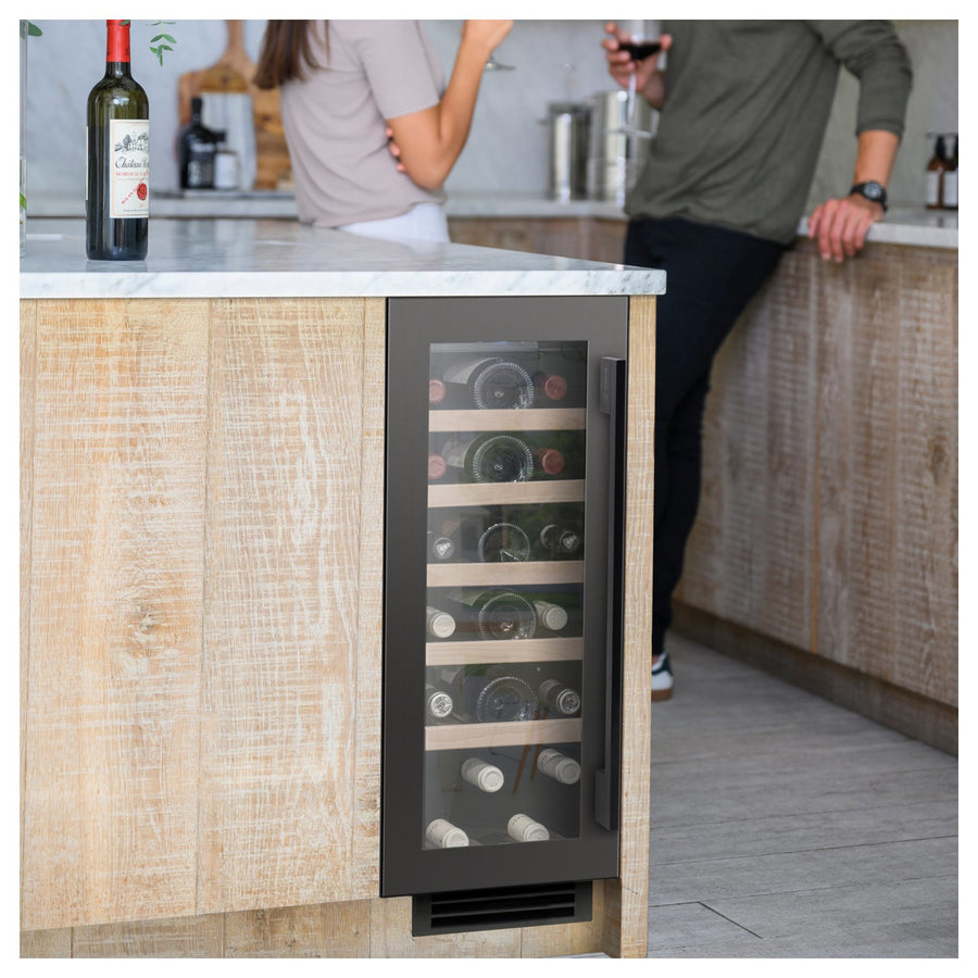 Caple WI3125GM 30cm Undercounter Single Zone Gun Metal Wine Cooler