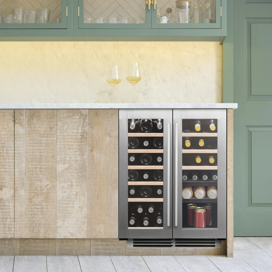 JL by Caple WI6234 60cm Built In Undercounter Stainless Steel Dual Zone Wine Cooler