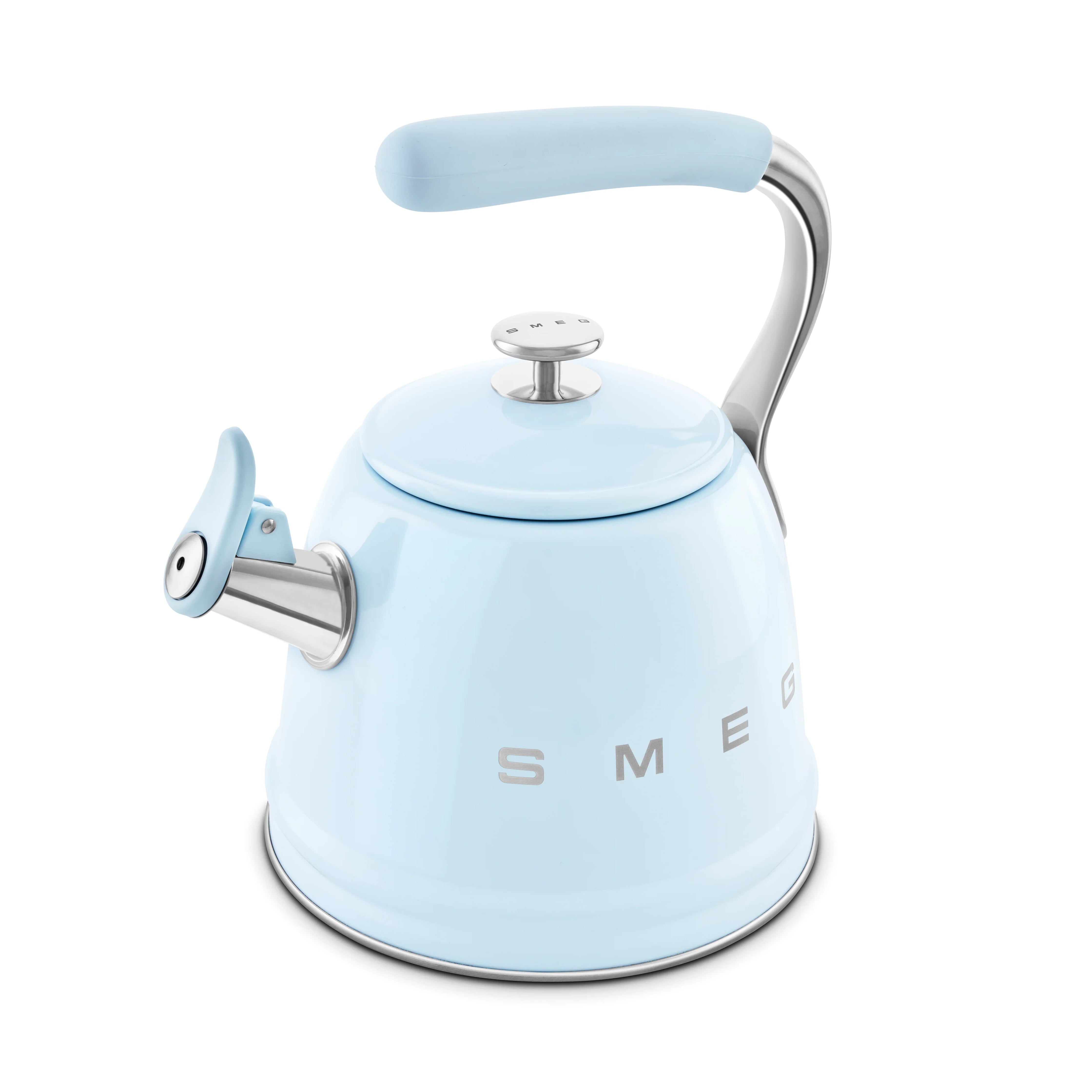 Smeg WKF01PB Retro Style Whistling Kettle - Pastel Blue – Basil