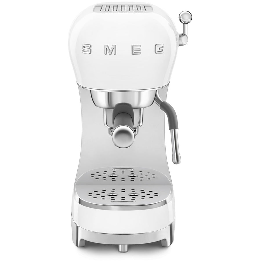 Smeg ECF02WHUK 50's style Espresso Coffee Machine With Stand Wand