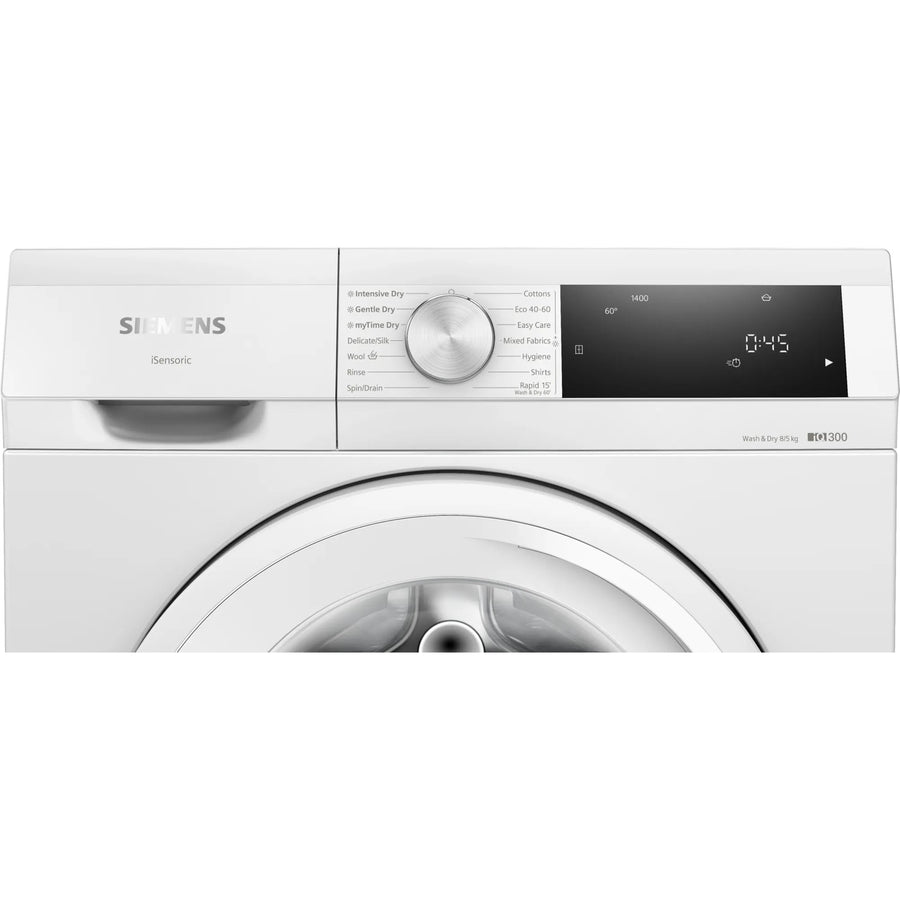 Siemens WN34A1U8GB iQ300 8/5kg Freestanding 1400rpm Washer Dryer - White [Free 5-year parts & labour guarantee]