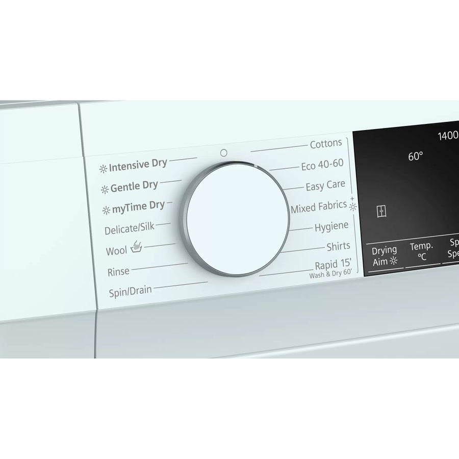 Siemens WN34A1U8GB iQ300 8/5kg Freestanding 1400rpm Washer Dryer - White [Free 5-year parts & labour guarantee]
