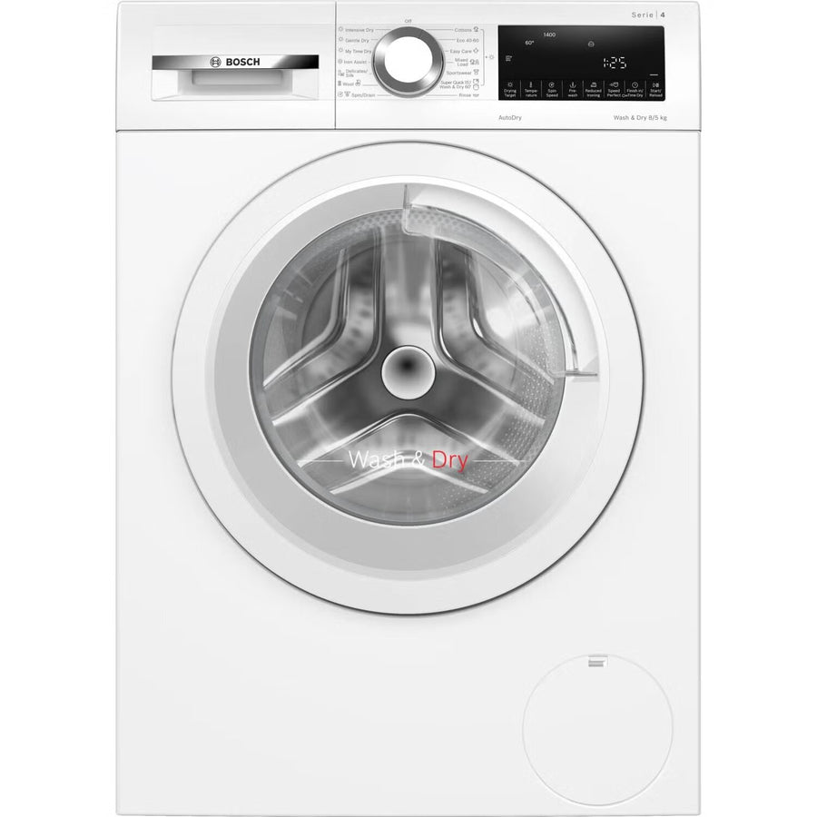 Bosch WNA134U8GB Series 4 8/5kg Freestanding 1400 Spin Washer Dryer [Free 5-year parts & labour guarantee]