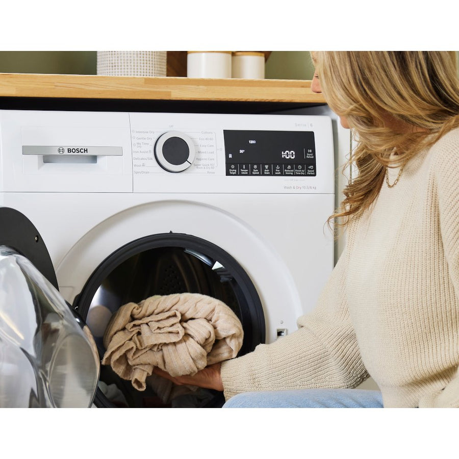 Bosch WNG25401GB  Series 6 10.5/6kg 1400rpm Washer Dryer - White [Free 5-year parts & labour guarantee]