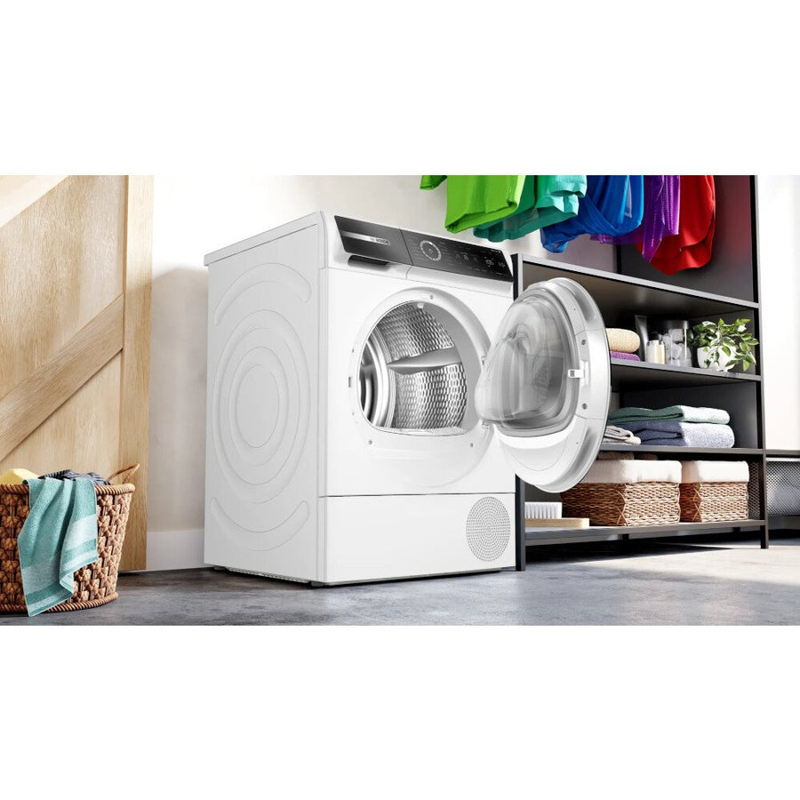 Bosch Series 8 WQB246C9GB 9Kg Heat Pump Tumble Dryer - White [Free 5-year parts & labour guarantee]