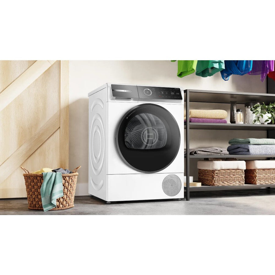 Bosch Series 8 WQB246C9GB 9Kg Heat Pump Tumble Dryer - White [Free 5-year parts & labour guarantee]