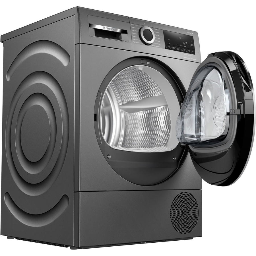 Bosch WQG245R9GB 9Kg Heat Pump Tumble Dryer - Graphite [Free 5-year parts & labour guarantee]