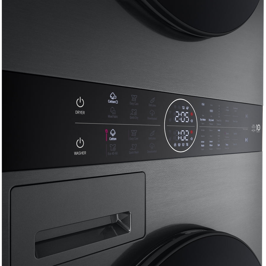 LG WT1210BBTN1 12kg/10kg 1400rpm Wash Tower - Black [Free 5-year parts & labour guarantee]