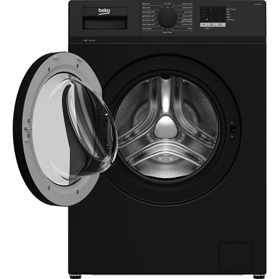 Beko WTL74051B black washing machine 