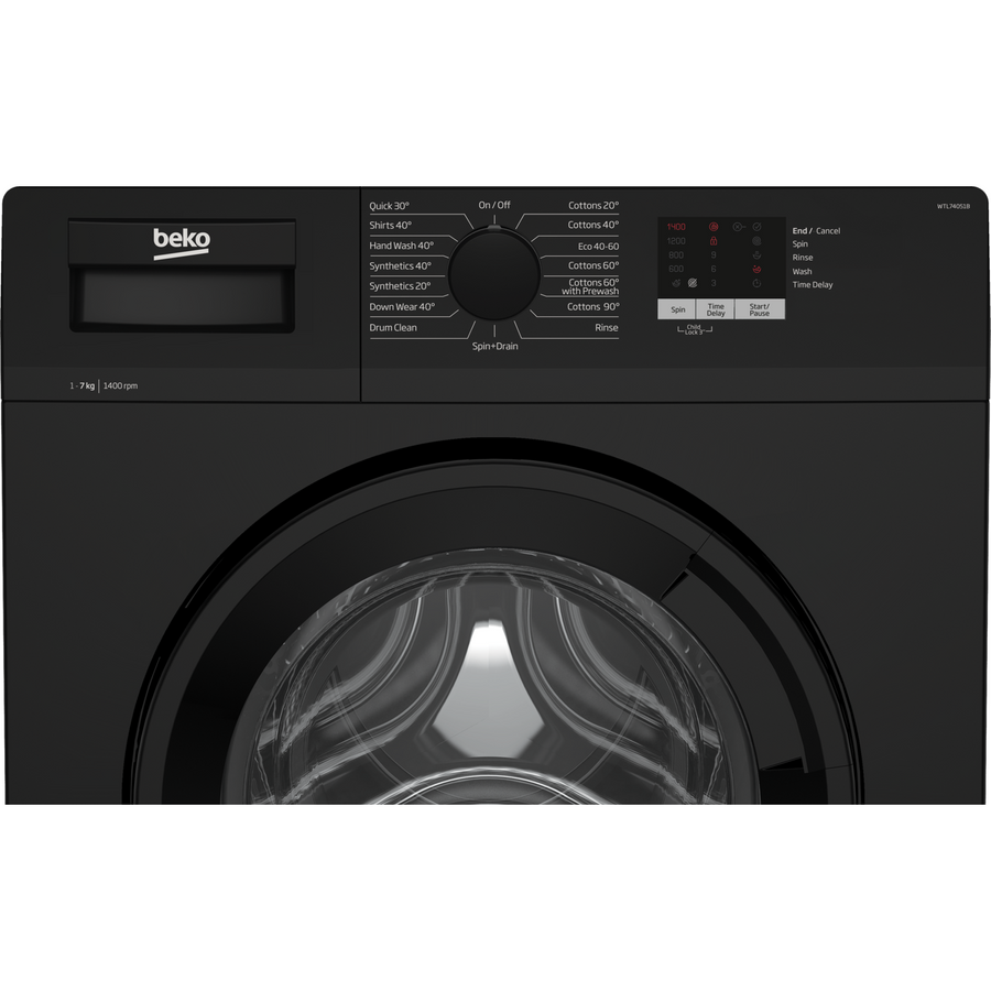 Beko wtl74051b black 7 kg washing machine 