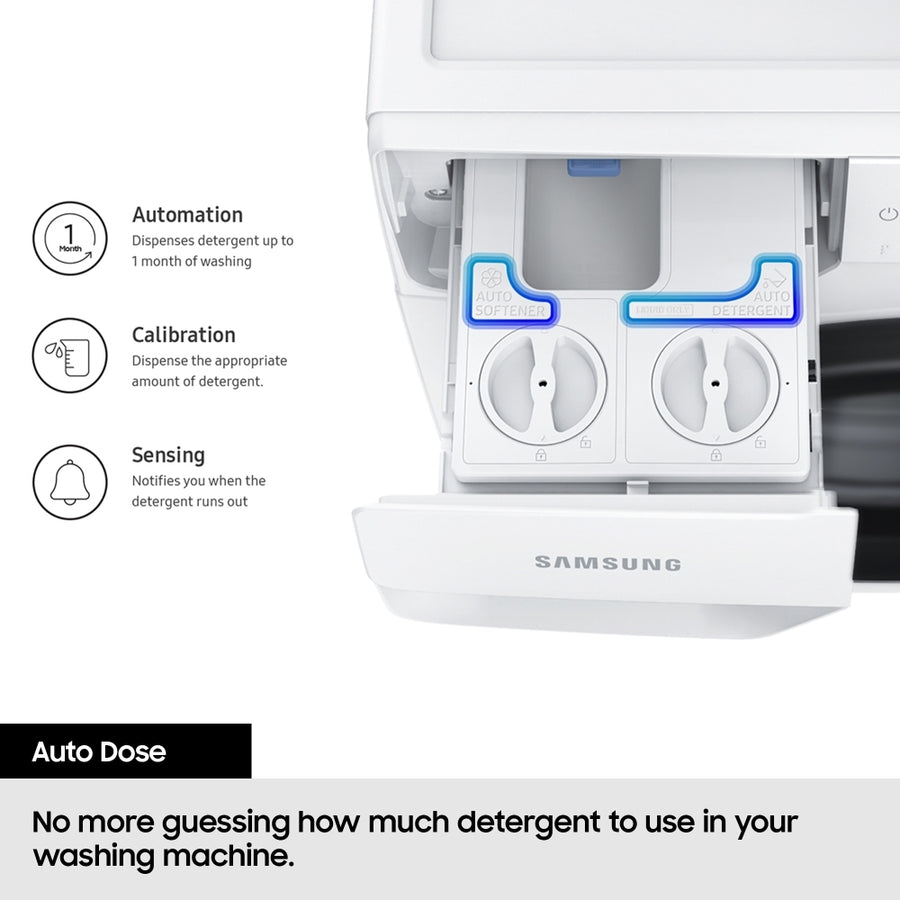 Samsung WW90DB8U95GHU1 Series 8 AI 9kg 1400rpm Washing Machine - White [Free 5-year parts & labour guarantee]