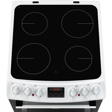 Zanussi ZCV46250WA 55cm Electric Cooker with Ceramic Hob - White
