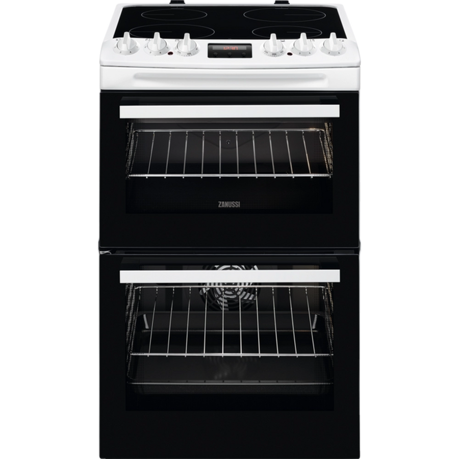 Zanussi ZCV46250WA 55cm Electric Cooker with Ceramic Hob - White