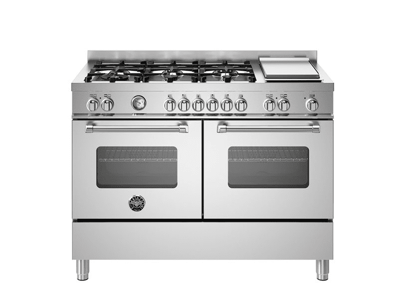 Bertazzoni MAS126G2EXT 120cm Masters Twin Cavity Dual Fuel Range Cooker - Stainless steel