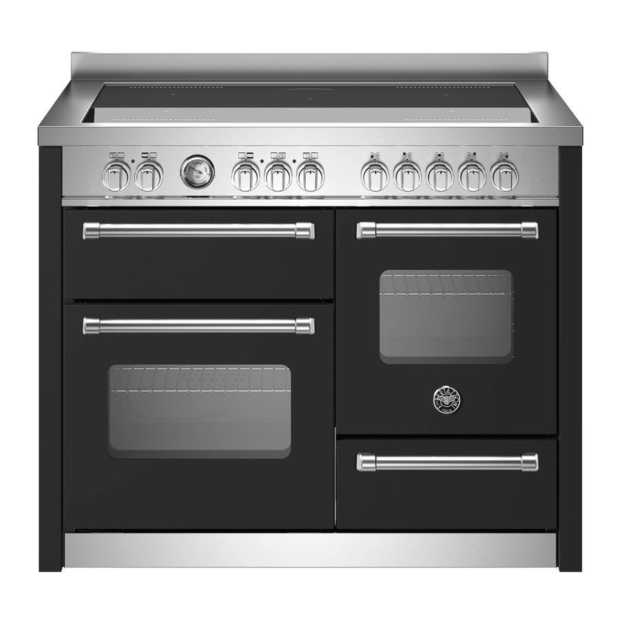 Bertazzoni MAS115I3ENEC Master Series XG 110cm Electric Range Cooker with Induction Hob - Nero