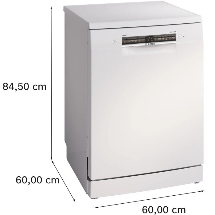 SMS6ZCW10G Bosch white freestanding dishwasher