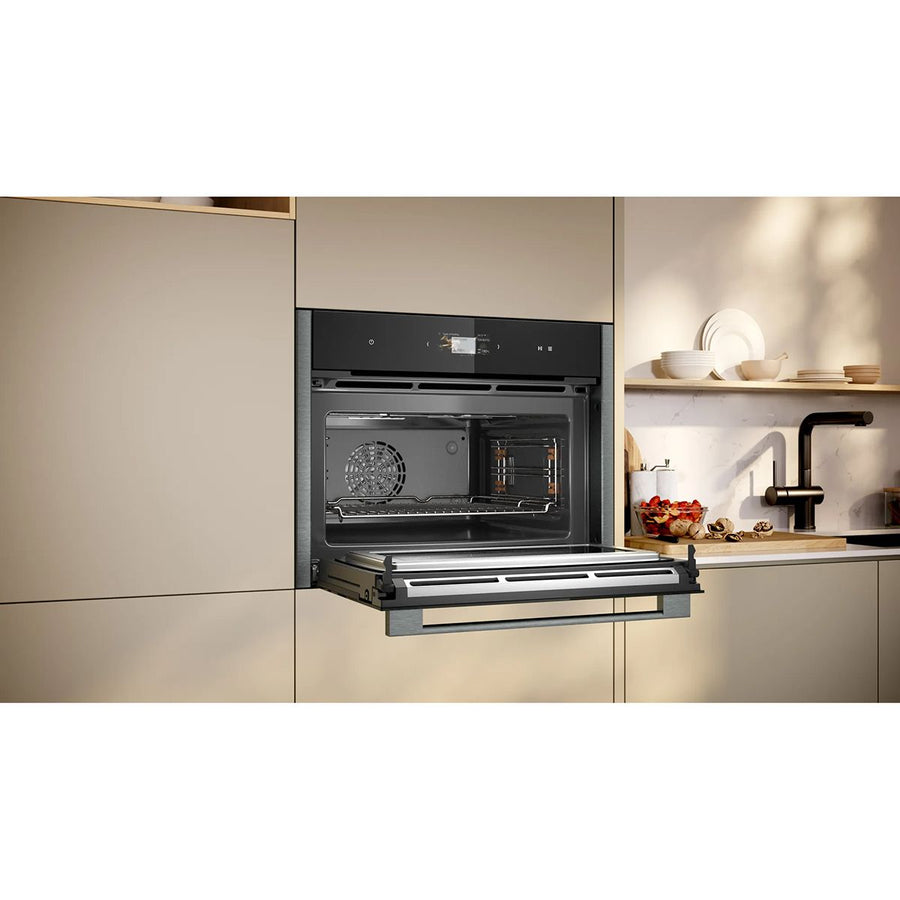 Neff N90 C24MS31G0B built-in compact oven & microwave - Graphite Grey [catalytic liners]