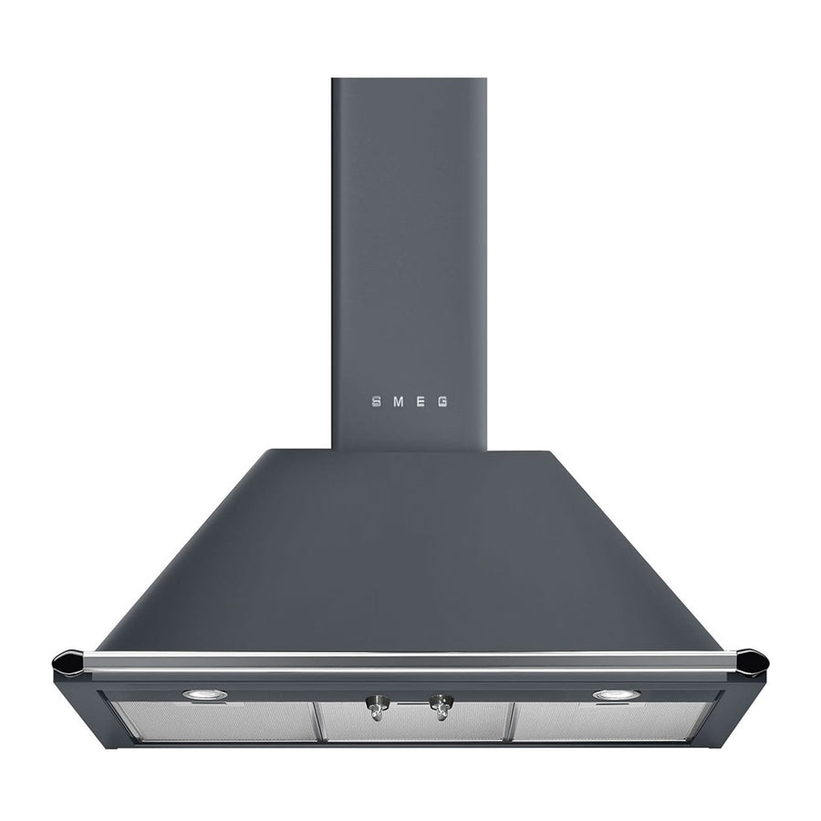 Smeg KT90GR 90cm Traditional Victoria Chimney Hood - Grey