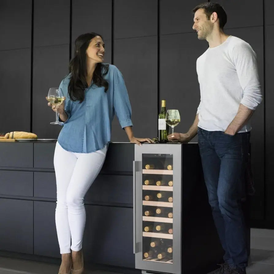 Caple Wi3125 30cm Undercounter Single Zone Steel Wine Cooler