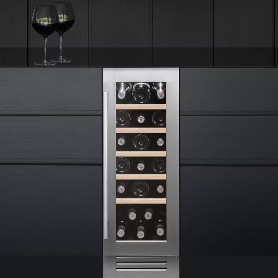Caple Wi3125 30cm Undercounter Single Zone Steel Wine Cooler