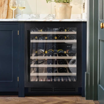 Caple Wi6135BS 60cm Dual Zone Wine Cooler Black Steel