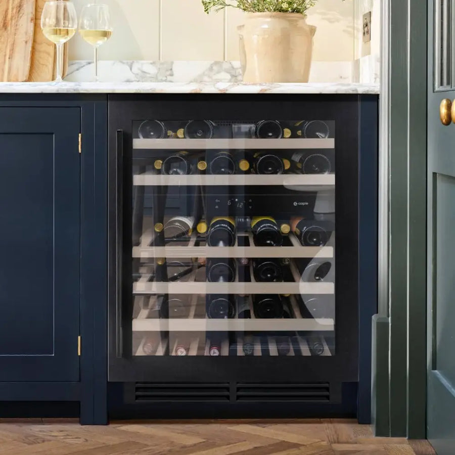 Caple Wi6135BS 60cm Dual Zone Wine Cooler Black Steel