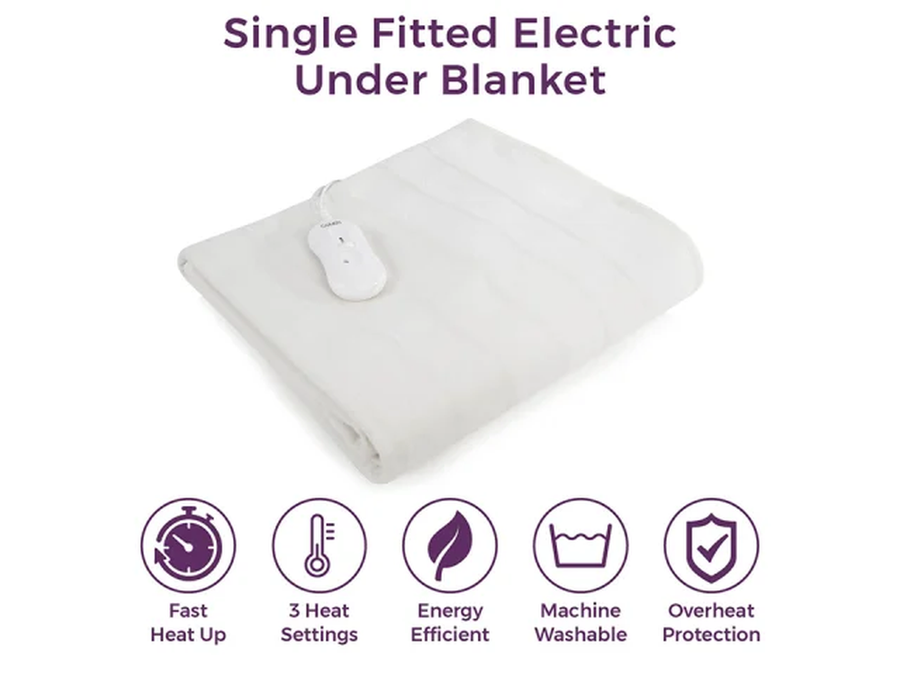 Carmen C81189 Single Fitted Underblanket With Deep Skirt