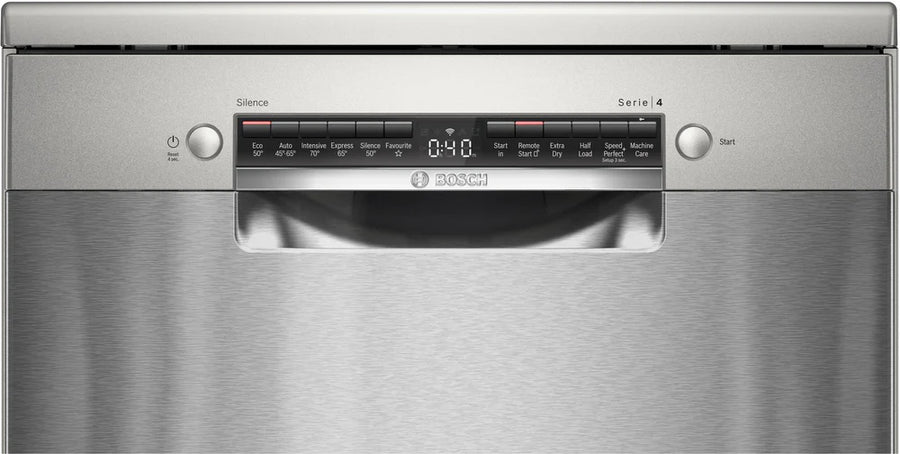 Bosch SMS4EKI06G Series 4 13-place setting dishwasher - Silver [Free 5-year guarantee]