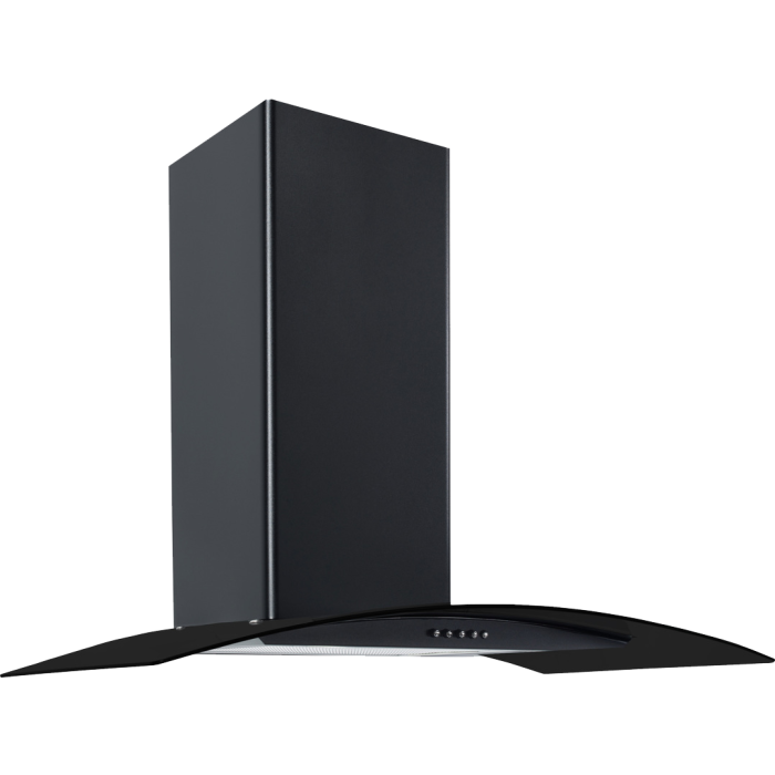 Culina CG90BKPF 90cm Curved Black Glass Hood - LED lighting
